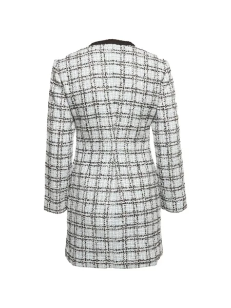 Lung rochie mini Maje din tweed albastru