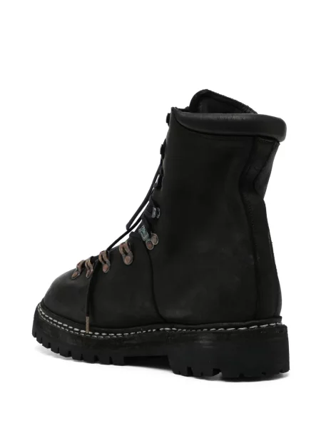 Botine Guidi cu șireturi din piele negru