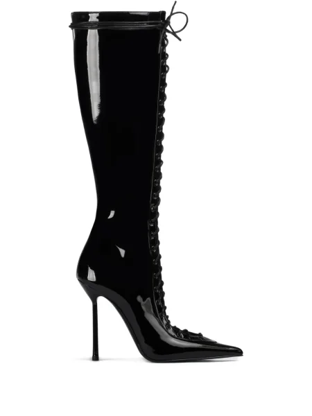 Botine Le Silla cu șireturi din dantelă negru