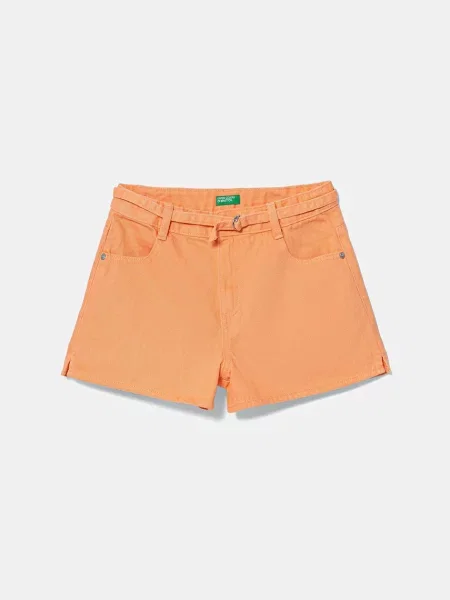 United Colors of Benetton riflové kraťasy oranžové