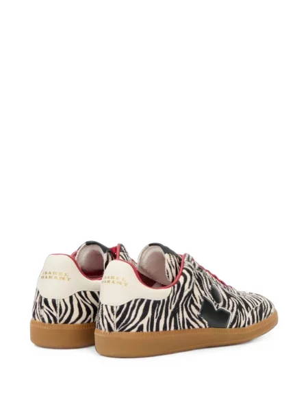 Δερμάτινα ζεβρε sneakers Isabel Marant με σχέδιο λευκό