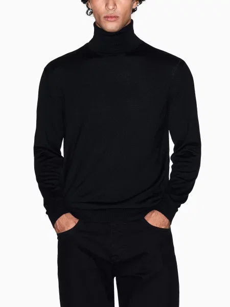Джемпер Armani Exchange акрил/вовна чорний