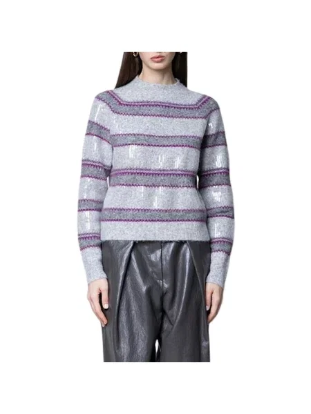 Dzianinowy sweter Kaos szary