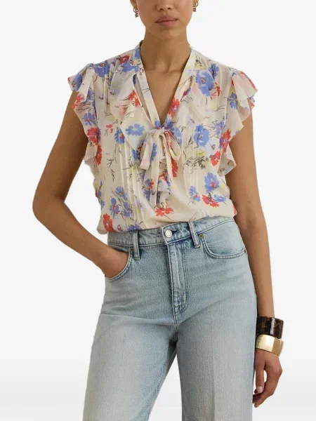 Φλοράλ μπλούζα Lauren Ralph Lauren με σχέδιο