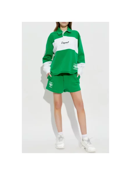 Koszulka polo Dsquared2 z logo zielona