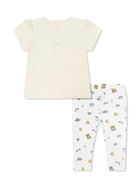 Legginsy dziecięce Moschino białe