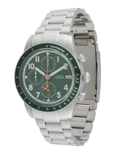 FOSSIL Ceas analogic SPORT TOURER verde închis argintiu