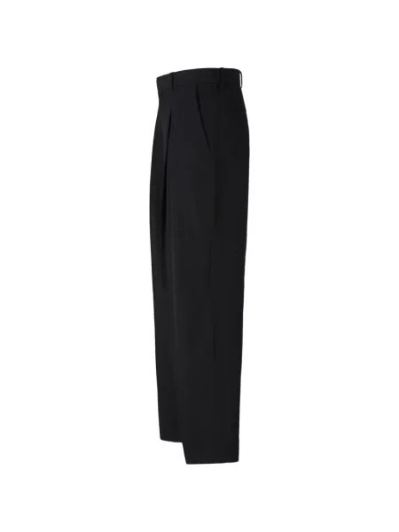 Pantaloni Jacquemus cu model herringbone albastru