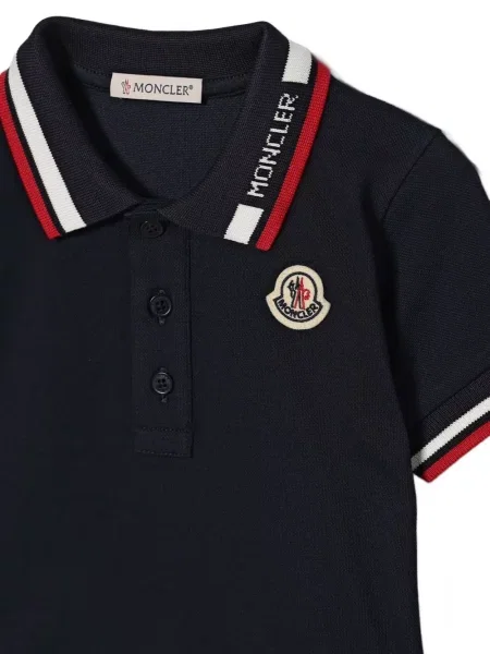 Koszulka polo dziecięca Moncler Enfant niebieska