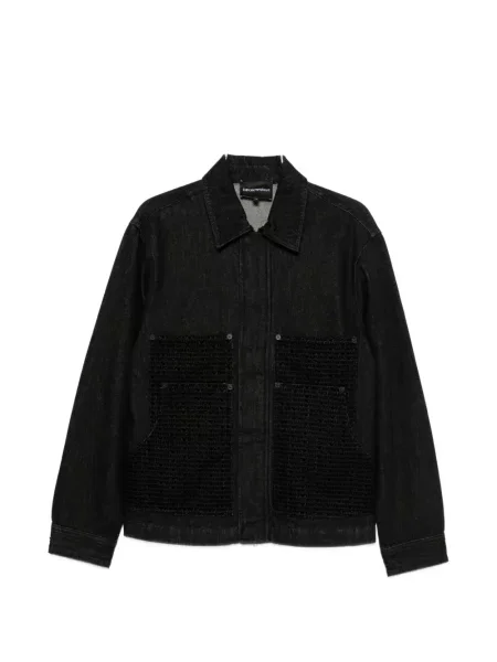 Geacă de blugi Emporio Armani cu autograf negru