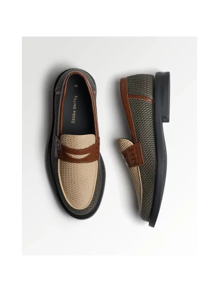 Mokasyny Filling Pieces skórzane beżowe