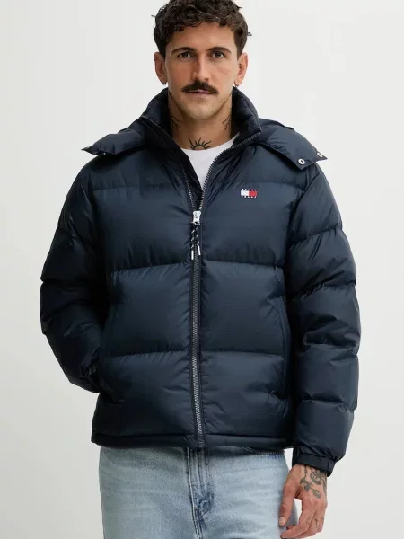 Tommy Jeans geacă de puf bleumarin de iarnă albastru