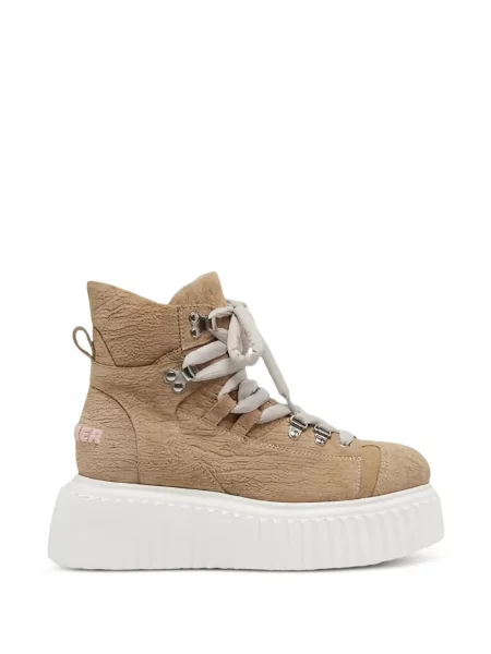 Botine Agl cu șireturi din dantelă maro