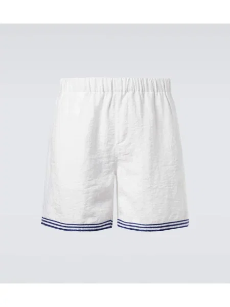 Pantaloni scurți Commas cu broderie alb