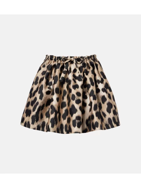 Fustă Givenchy cu imagine cu model leopard bej