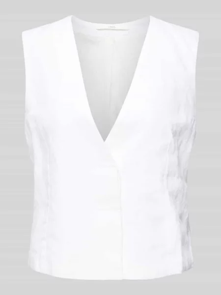 Kamizelka z krytą listwą z zapięciem Lanius biała