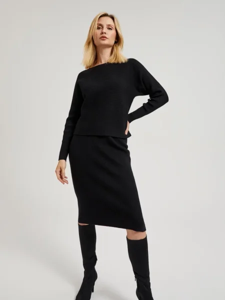 Fustă Moodo tricotate negru