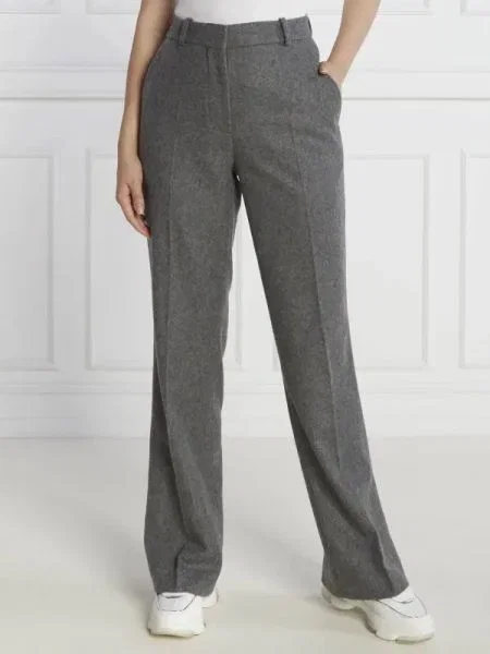 Calvin Klein Gyapjú nadrág szürke