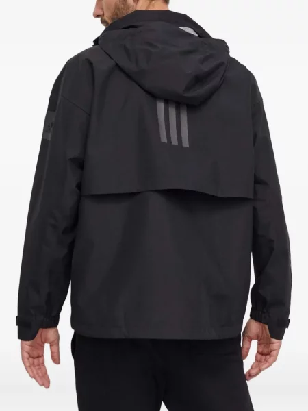 Geacă Adidas cu glugă din fleece cu model camuflaj alb