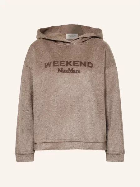 Weekend Max Mara Fleecová Mikina S Kapucí Vetrino hnědá