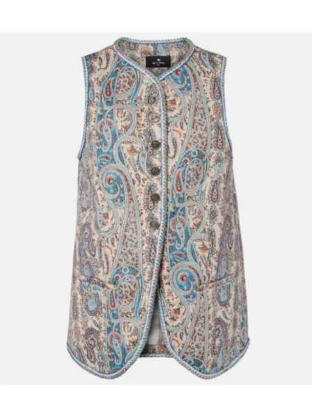 Kamizelka Etro z wzorem paisley żakardowa