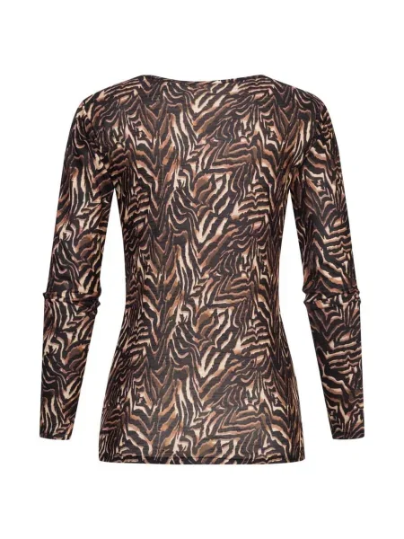 Tricou maro / maro deschis / negru alb