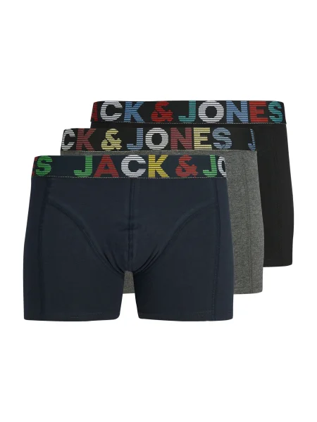 JACK & JONES Boxeri JWHEthan bleumarin / gri amestecat negru