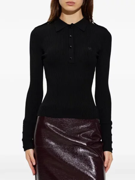 Sweter Courreges z logo czarny