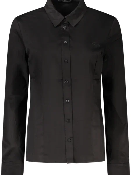 Cămașă Guess Jeans cu mâneci lungi lungă negru