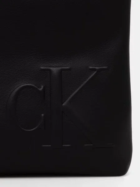 Válltáska Calvin Klein Bold Ck Flatpack fekete