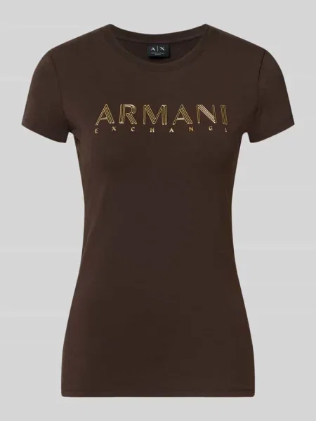 T-shirt o kroju slim fit z nadrukiem z logo Armani Exchange