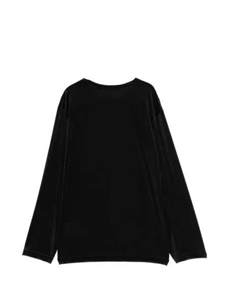 Lung tricou Comme Des Garçons de catifea negru