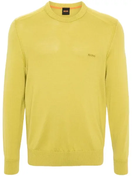 Pulover Boss cu broderie verde