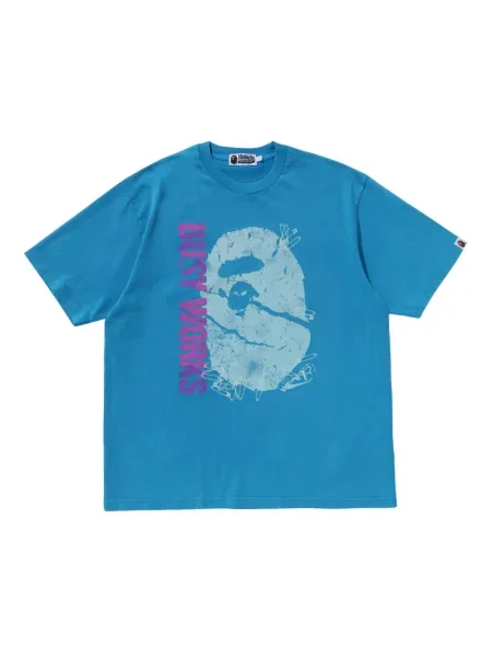 Tricou A Bathing Ape® cu imagine albastru