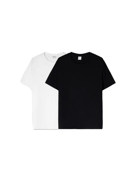 Bershka Majica črna bela