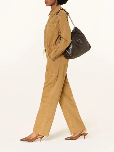Ba&Sh Džínový Kombinéza Fyorella brown camel hnědý