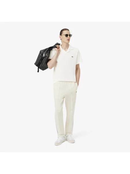 Lacoste Lniana Koszulka Polo Classic Fit biała