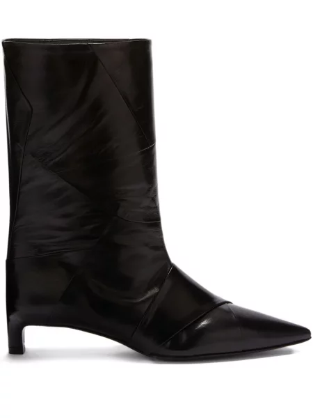 Botine Jil Sander din piele negru