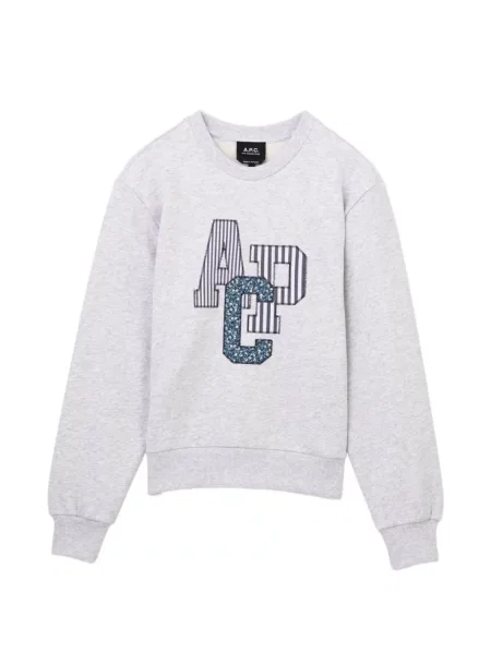 Hanorac A.p.c. cu broderie gri