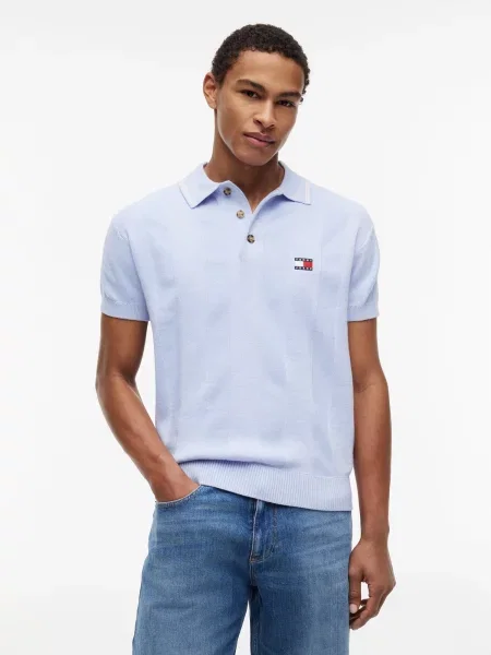 Tommy Jeans Pulover golobje modra