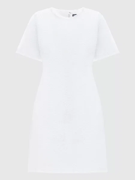 Твідова сукня міні з льоном Dolce&gabbana біла