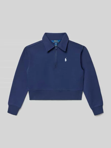 Bluza dresowa o regularnym kroju z mieszanki bawełny Polo Ralph Lauren Teens granatowa