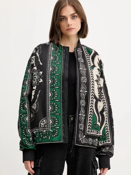 Adidas Преходно яке FARM Varsity Цветен Oversize черно