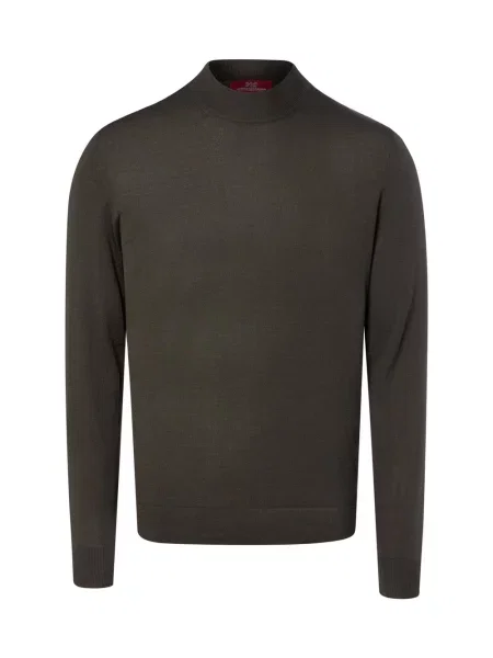 Finshley & Harding London sweter wełniany Mężczyźni Wełna S zielony