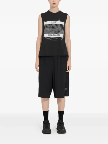 Топ Mm6 Maison Margiela X Salomon с принт черно