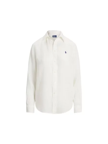 Lniana koszula Polo Ralph Lauren biała