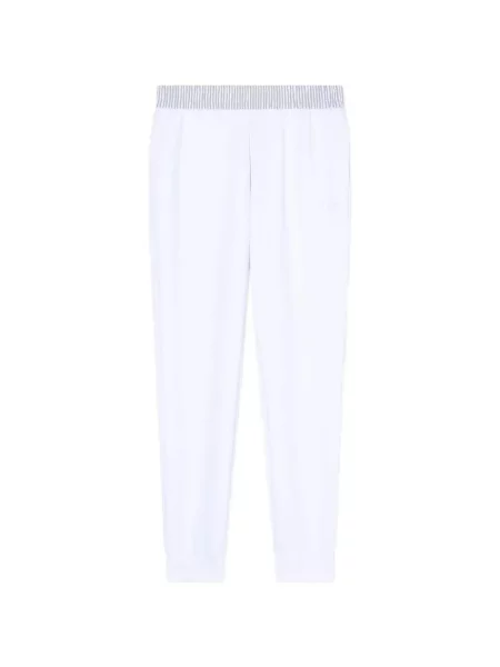 Pantaloni Armani Exchange cu dungi alergare alb