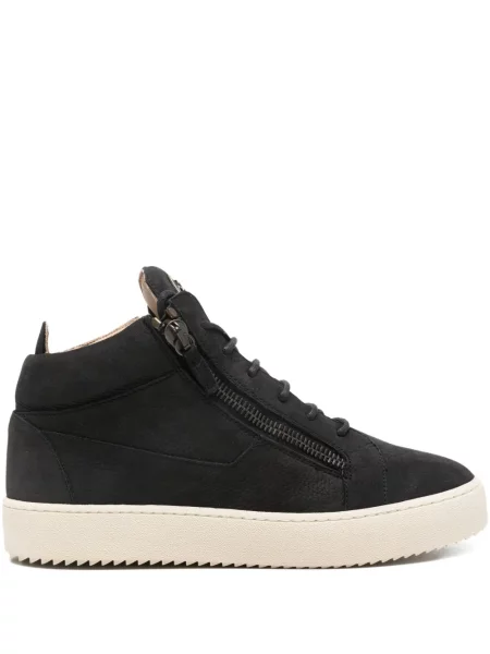Sneakerși Giuseppe Zanotti din piele de căprioară negru