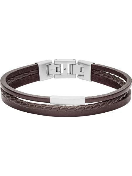 FOSSIL Zapestnica temno / srebrna rjava