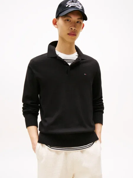 Tommy Jeans Pulover ESSENTIAL negru
